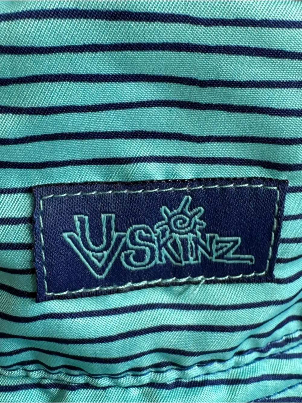 UV Skinz Reversible Pineapple Blue Stripe Bucket Hat UPF50 Resort Cruise Vacay 5